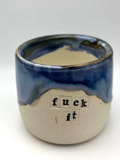 Drippy blue fuck it cup